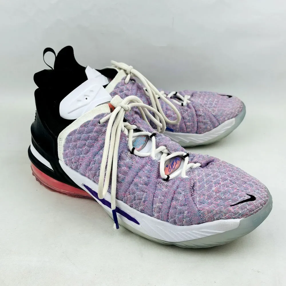 Nike Big Kid's Lebron 18 GS Graffiti‎ Basketball Shoes Youth 7 Purple CW2760-900